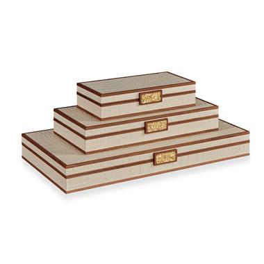Cream Stacking Boxes