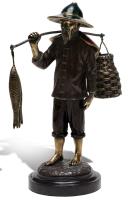 Chinese Fisherman Sculpture