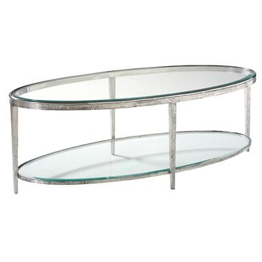 Jinx Nickel Oval Cocktail Table