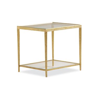Jinx Brass Rectangle Side Table